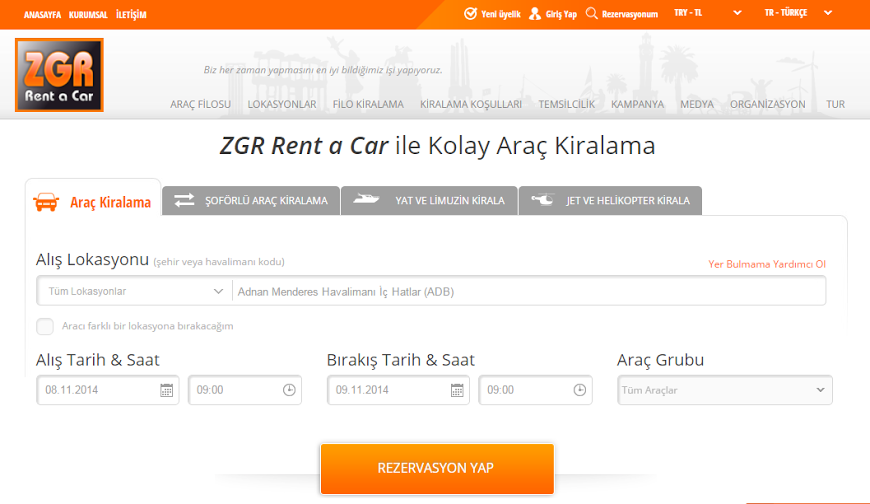 İzmir'in en güçlü rent a car ağı: ZGR oto kiralama