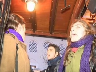 Taksim-Tünel tramvayını işgal ettiler