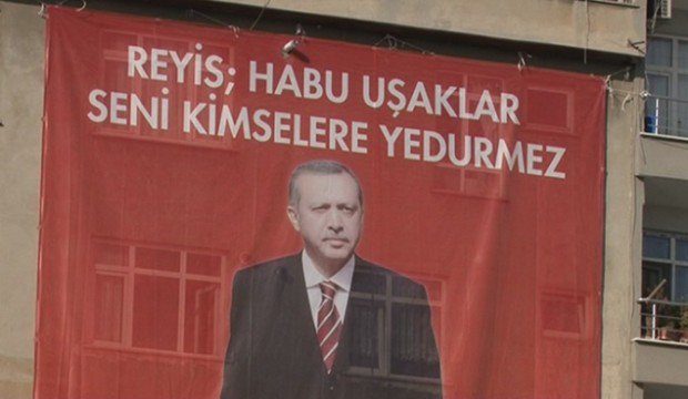 Erdoğan için ilginç pankart