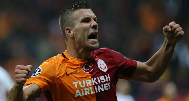 Galatasaray'da Podolski sevinci