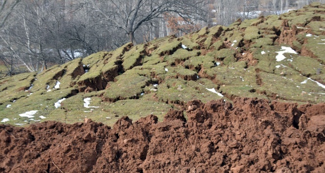 Sivas'ta heyelan
