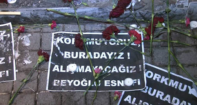 Beyoğlu esnafından Teröre anlamlı tepki!