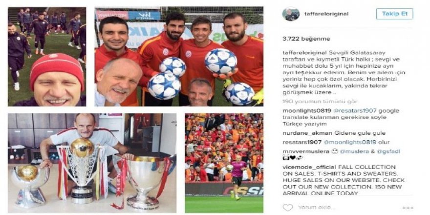 Claudio Taffarel Galatasaray'a veda etti!