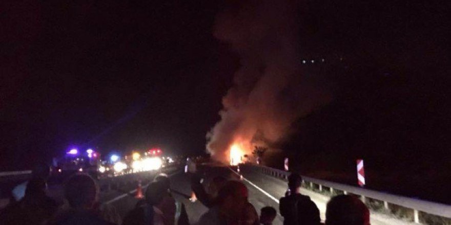 Başkent’te Seyir Halindeki Yolcu Otobüsü Alev Alev Yandı