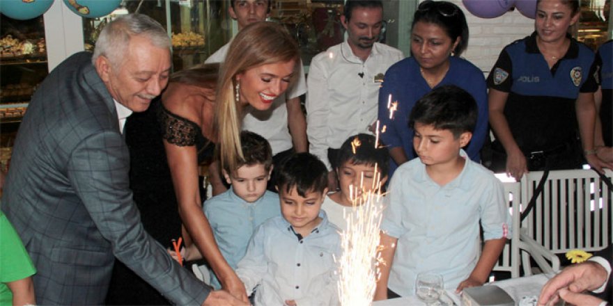 Lösemiyi polisle yenen Yağız doğum gününü de polislerle kutladı