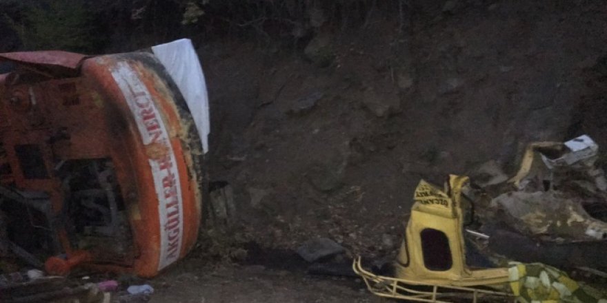 Tokat, Erbaa'da kamyon uçuruma yuvarlandı: 1 ölü