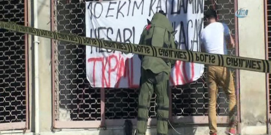 İstanbul Maltepe'de 'bombalı pankart' alarmı