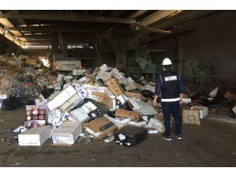 İzmir’de 6,5 Milyon Tl’lik Kaçak Sigara İmha Edildi