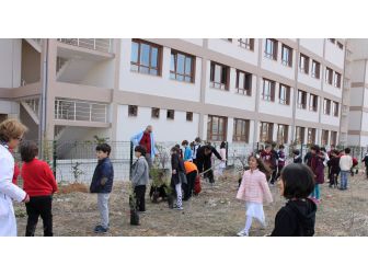 Minik Öğrencilerden Fidan Dikimi