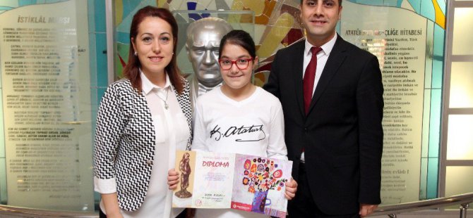 Makedonya Bitola'da Özel Sanko İlkokulu Öğrencisi İrem Aydın'a ödül