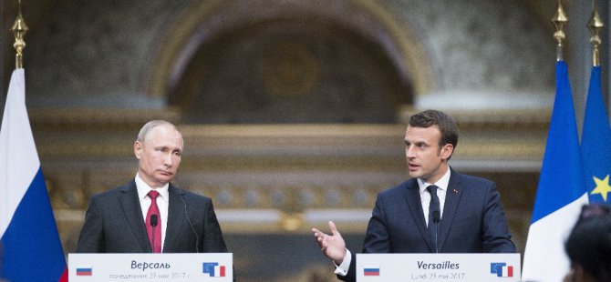 Fransa Cumhurbaşkanı Macron İle Putin Görüştü