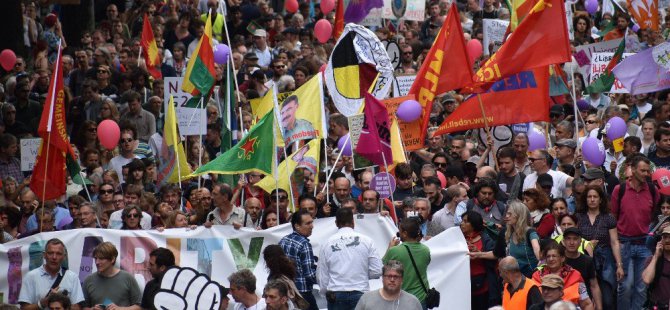 Hamburg’da Pkk/pyd Sempatizanlarından Protesto