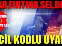 Çok Şiddetli yağış ve fırtına geliyor : Saati verildi
