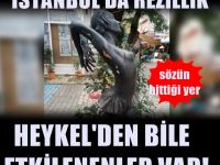 İstanbul'da balerin heykeline skandal girişim