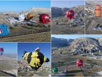 Figürlü Balonlar Peribacaları Arasında Uçtu