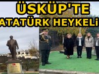 Üsküp'te Ulu Önder Atatürk'ün heykeli törenle dikildi