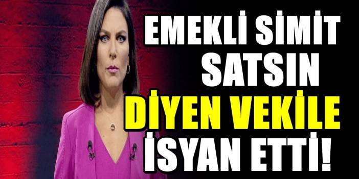 Ece Üner'den emekli simit satsın diyen MHP'li vekile ağır sözler