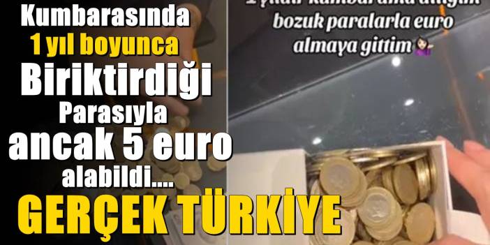 1 Yıl Boyunca Kumbarasına Para Attı! Ağzına Kadar Dolan Kumbarayla 5 Euro Alabildi