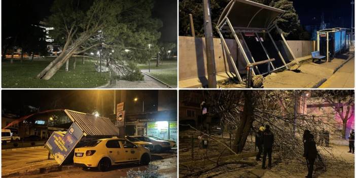 Bursa'da şiddetli fırtına nedeniyle şehir tanınmaz halde