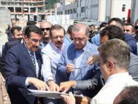 Cumhurbaşkanı Erdoğan'dan Sarp Gümrük Kapısı'nda inceleme