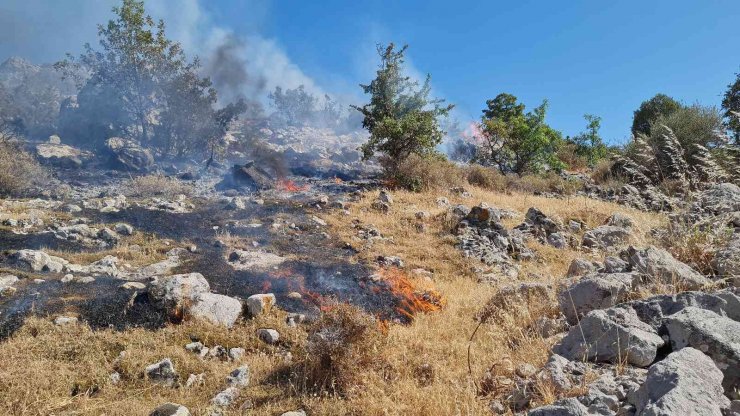 Bodrum’da Otluk Ve Makilik Alanda Yangın