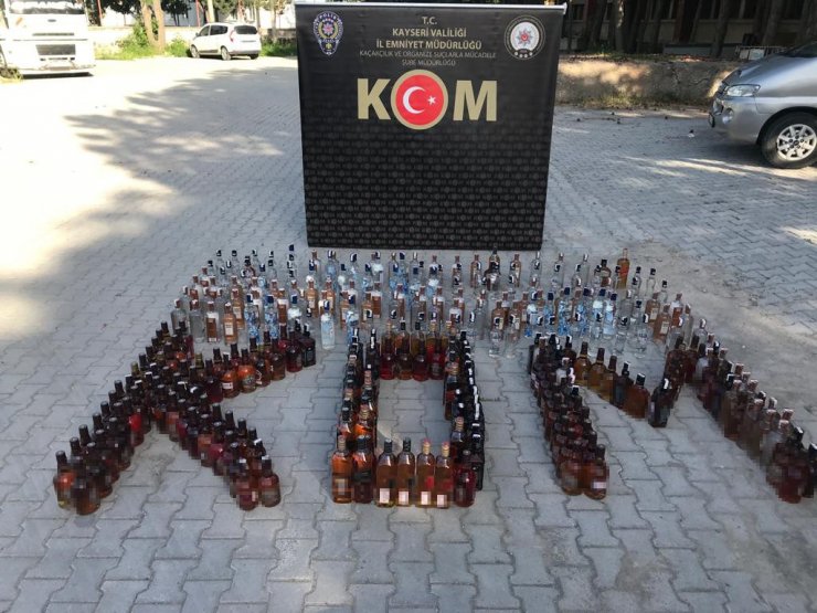 Kayseri’de Sahte Alkol Operasyonu: 2 Gözaltı